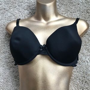 Black padded underwire bra